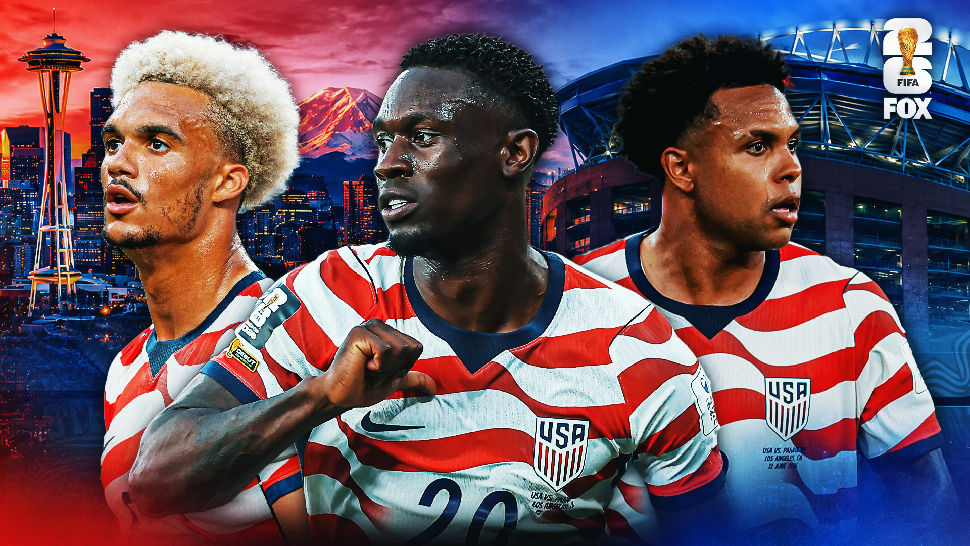Seattle USA vs Australia World Cup atmosphere artwork